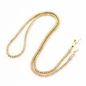 14k Solid Yellow Gold Estate 18" Twisted Style Chain Necklace 12.4g